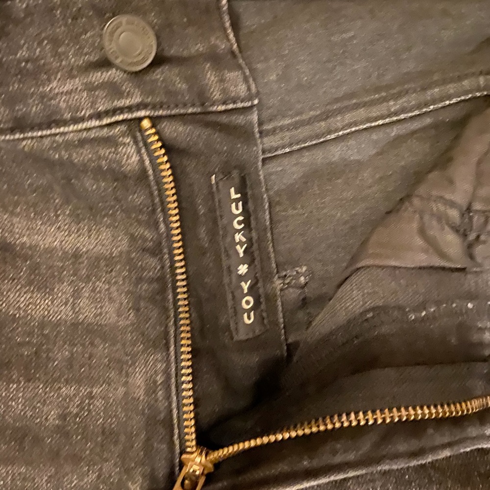 Distressed Black Lucky Brand Jeans.  223 Straight